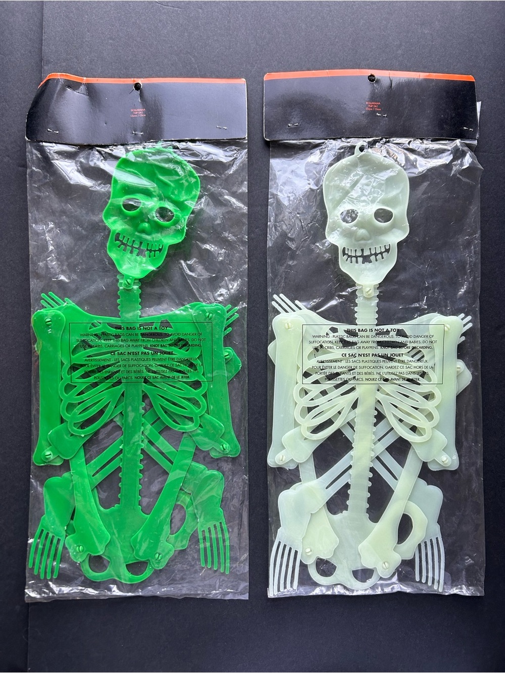 Vintage Halloween Plastic Hanging Skeletons 💀NWT